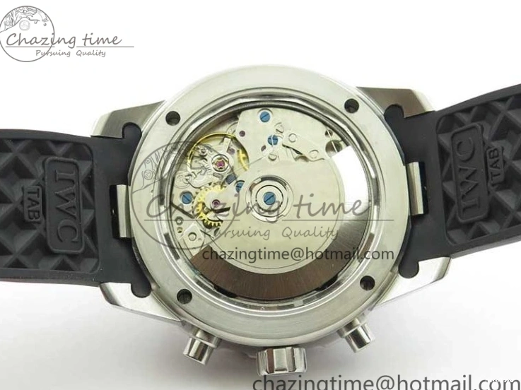 MIROTIME 0327 Aquatimer Chrono IW376702 SS BLS 1:1 Best Edition Black Dial on Black Rubber Strap A WellDesigned 7105